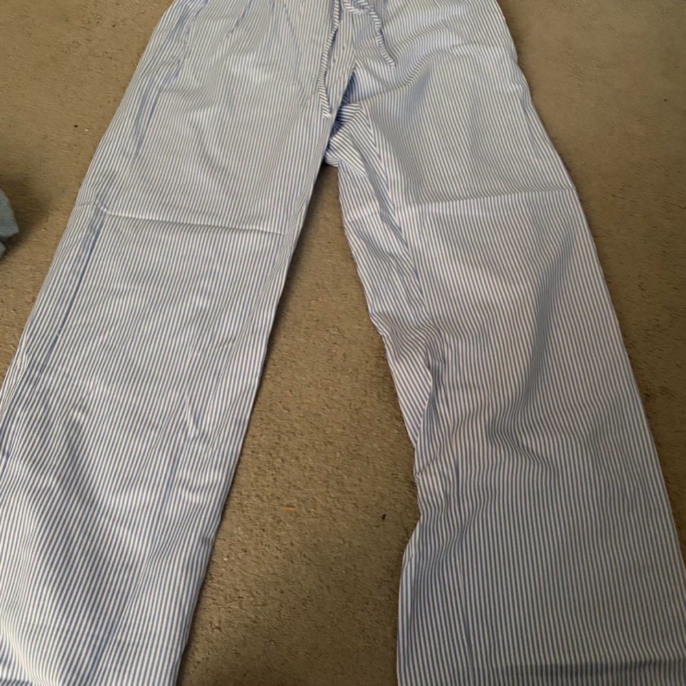 Target Women's Blue & White Pinstripe Straight-Leg Pants